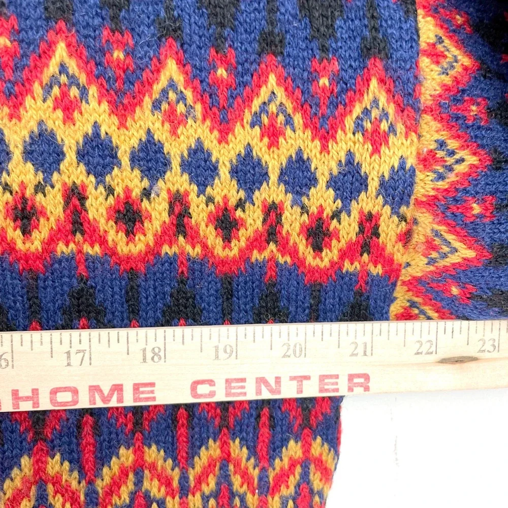 Vintage‎ Hans Heitsch Fair Isle Sweater Sz Medium Jersey Modeller Sweden Striped